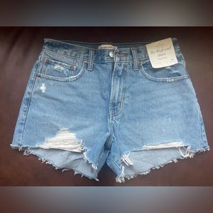 NWT A&F curve love THE BOYFRIEND SHORT mid rise size 28/6
